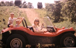 1968 VW Dunesbuggy - Riding the hills at Hell, MI - Roger and Randy aboard for the ride